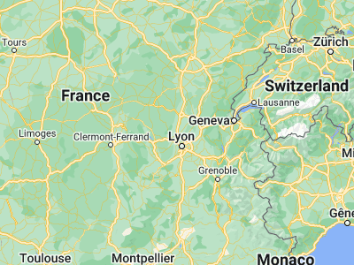 Map showing location of Villefranche-sur-Saône (45.98333, 4.71667)