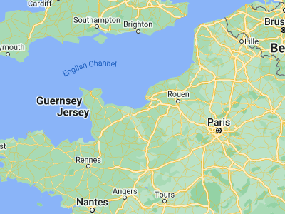 Map showing location of Villers-sur-Mer (49.32264, 0.00027)