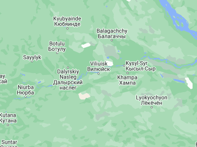 Map showing location of Vilyuysk (63.74683, 121.63339)