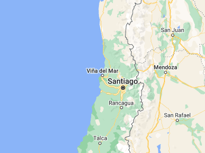 Map showing location of Viña del Mar (-33.02457, -71.55183)