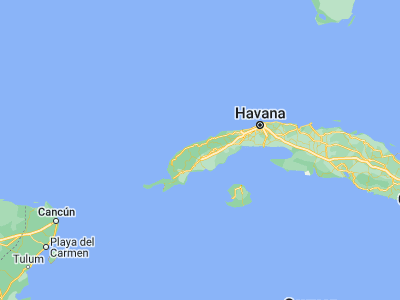 Map showing location of Viñales (22.61639, -83.70778)