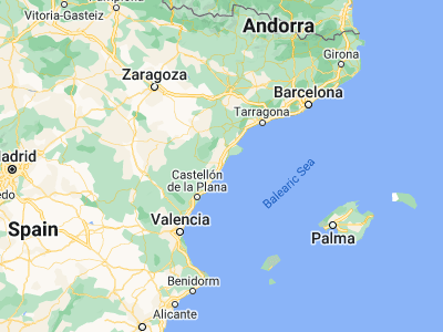 Map showing location of Vinaròs (40.47033, 0.47559)