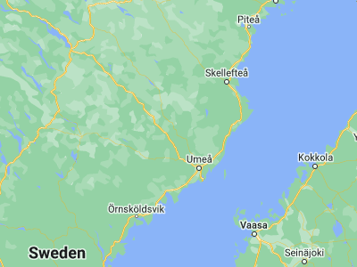 Map showing location of Vindeln (64.20175, 19.71945)
