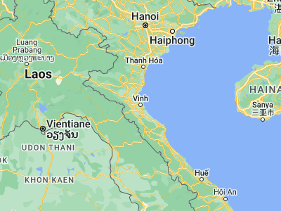 Map showing location of Vinh (18.66667, 105.66667)