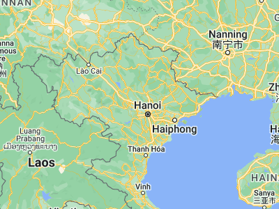 Map showing location of Vĩnh Yên (21.31, 105.59667)