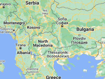 Map showing location of Vinica (41.88278, 22.50917)