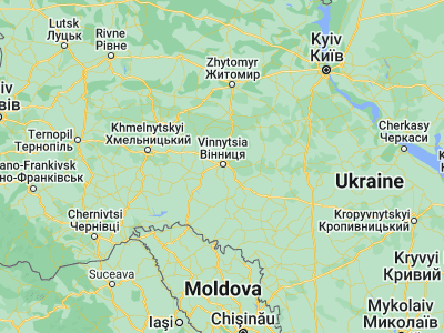 Map showing location of Vinnytsya (49.23278, 28.48097)
