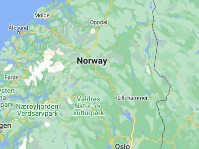 Map showing location of Vinstra (61.59515, 9.75232)