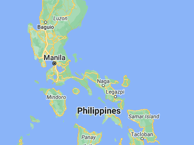 Map showing location of Vinzons (14.1737, 122.9066)