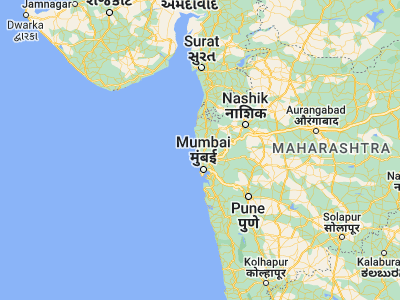 Map showing location of Virār (19.46667, 72.8)