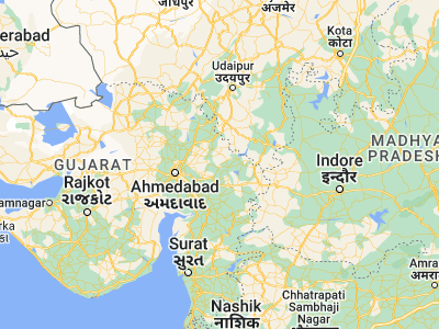 Map showing location of Virpur (23.18333, 73.48333)