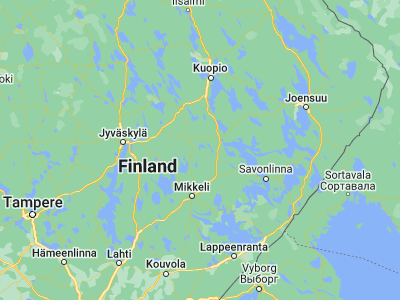 Map showing location of Virtasalmi (62.15, 27.46667)