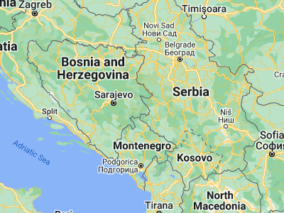 Map showing location of Višegrad (43.7826, 19.29256)
