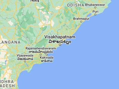 Map showing location of Vishākhapatnam (17.69004, 83.20925)