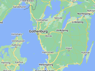 Map showing location of Viskafors (57.63333, 12.83333)