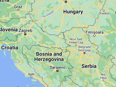 Map showing location of Viškovci (45.345, 18.46222)