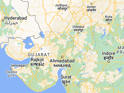 Map showing location of Visnagar (23.69855, 72.5521)