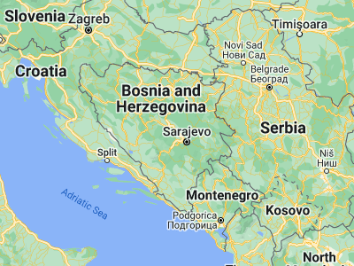 Map showing location of Visoko (43.98889, 18.17806)