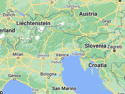 Map showing location of Vittorio Veneto (45.97667, 12.30333)