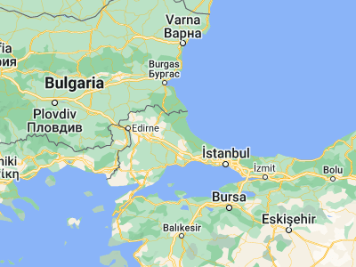 Map showing location of Vize (41.5725, 27.76583)