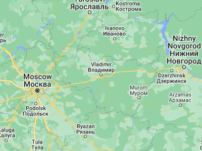 Map showing location of Vladimir (56.13655, 40.39658)