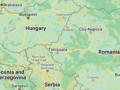 Map showing location of Vladimirescu (46.16628, 21.40102)