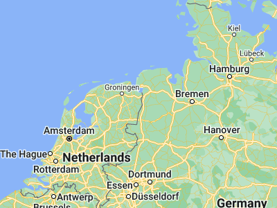 Map showing location of Vlagtwedde (53.0275, 7.10833)