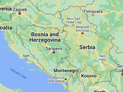 Map showing location of Vlasenica (44.18183, 18.94096)