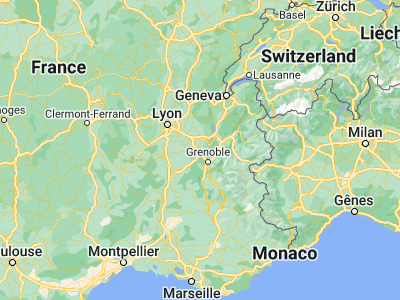 Map showing location of Voiron (45.36395, 5.59209)