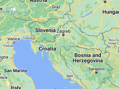 Map showing location of Vojnić (45.32361, 15.69861)