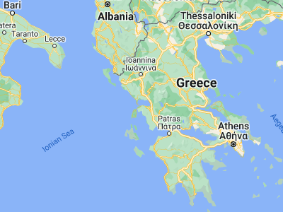 Map showing location of Vónitsa (38.91639, 20.88639)