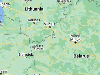 Map showing location of Voranava (54.1492, 25.3112)