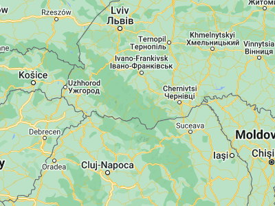 Map showing location of Vorokhta (48.28459, 24.56536)