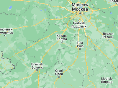 Map showing location of Vorotynsk (54.42828, 36.04646)