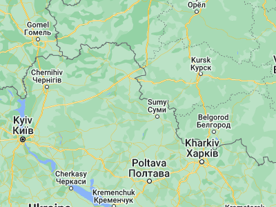 Map showing location of Vorozhba (51.17334, 34.21917)