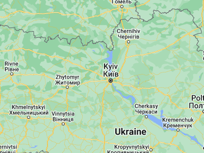 Map showing location of Vorzel’ (50.5444, 30.15305)