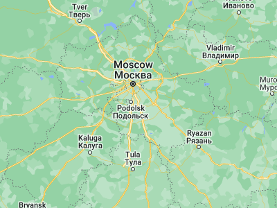Map showing location of Vostryakovo (55.39934, 37.80829)