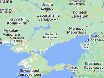 Map showing location of Voznesenka (46.87165, 35.46458)