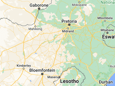 Map showing location of Vredefort (-27.00805, 27.3646)