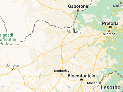 Map showing location of Vryburg (-26.95659, 24.7284)