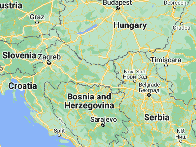 Map showing location of Vukojevci (45.47833, 18.15556)