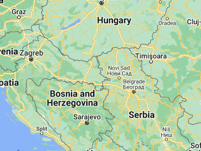 Map showing location of Vukovar (45.34333, 18.99972)