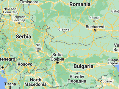 Map showing location of Vŭlchedrŭm (43.69639, 23.44472)