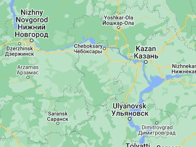 Map showing location of Vurnary (55.49044, 46.96479)
