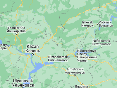 Map showing location of Vyatskiye Polyany (56.22602, 51.06557)