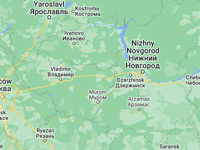 Map showing location of Vyazniki (56.24057, 42.15563)