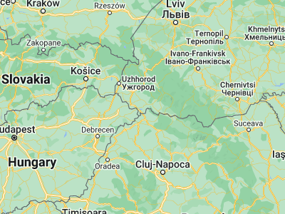 Map showing location of Vynohradiv (48.14135, 23.02666)
