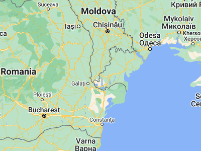 Map showing location of Vynohradivka (45.68119, 28.57138)