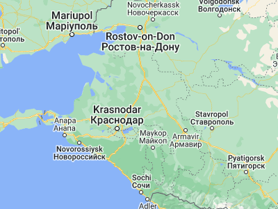 Map showing location of Vyselki (45.58128, 39.66409)