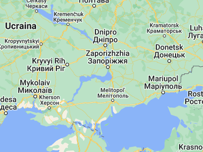 Map showing location of Vyshchetarasivka (47.5685, 34.88096)